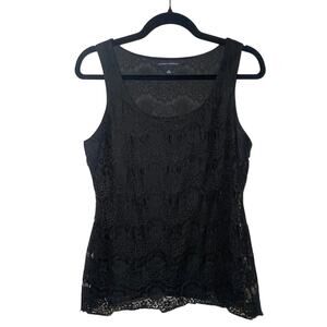 Banana Republic - Black Lace Tank Top Blouse - Size S